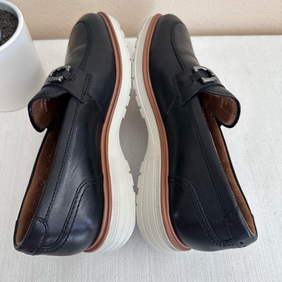 Florsheim Black Leather Memory Foam Comfortech Casual Loafers Men’s 7M - Picture 10 of 14